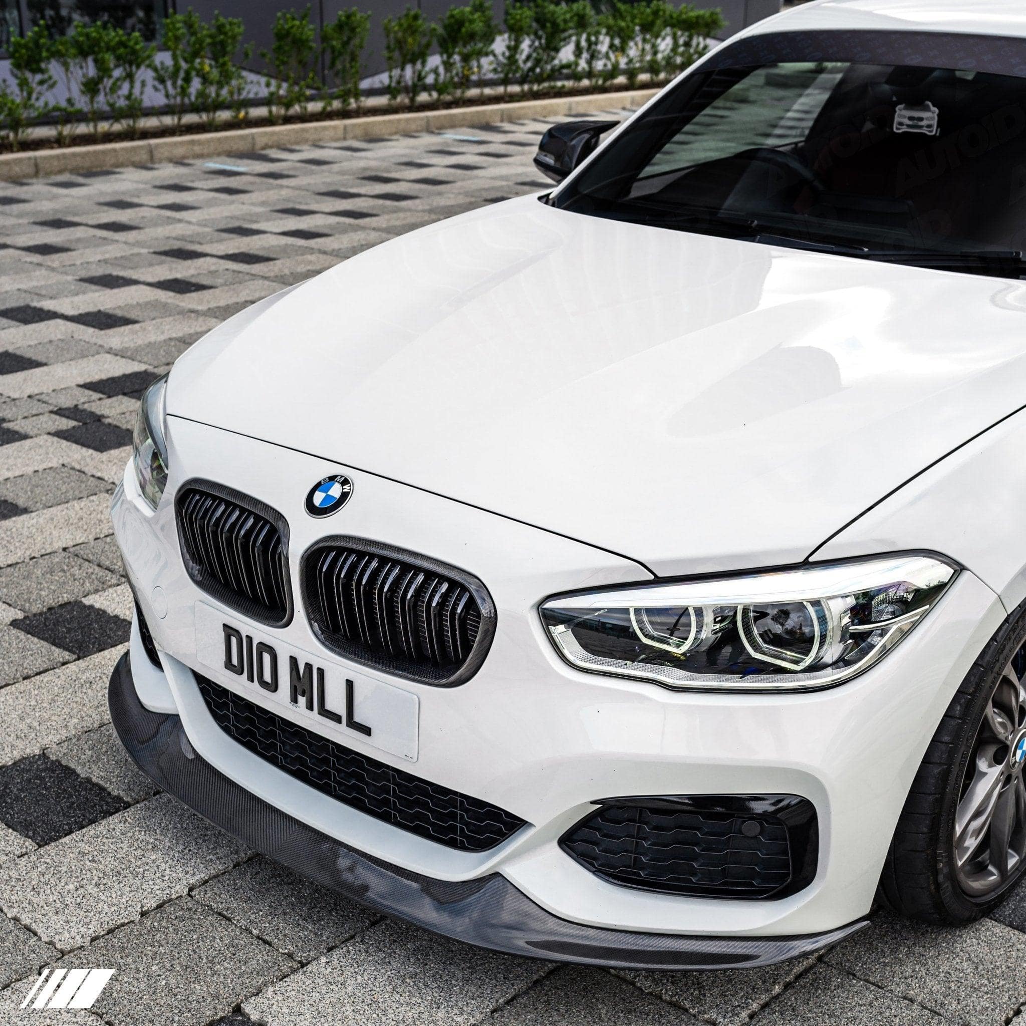 Carbon Fibre Double Slat Kidney Grilles for BMW 1 Series (2015 - 2019, LCI F20 F21) - AUTOID - Front Grille - Essentials