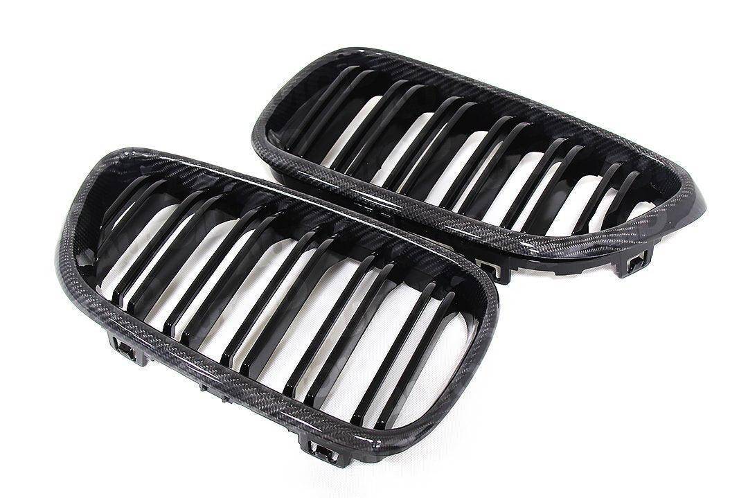 Carbon Fibre Double Slat Kidney Grilles for BMW 2 Series & M2 (2014 - 2020, F22 F87) - AUTOID - Front Grille - Essentials