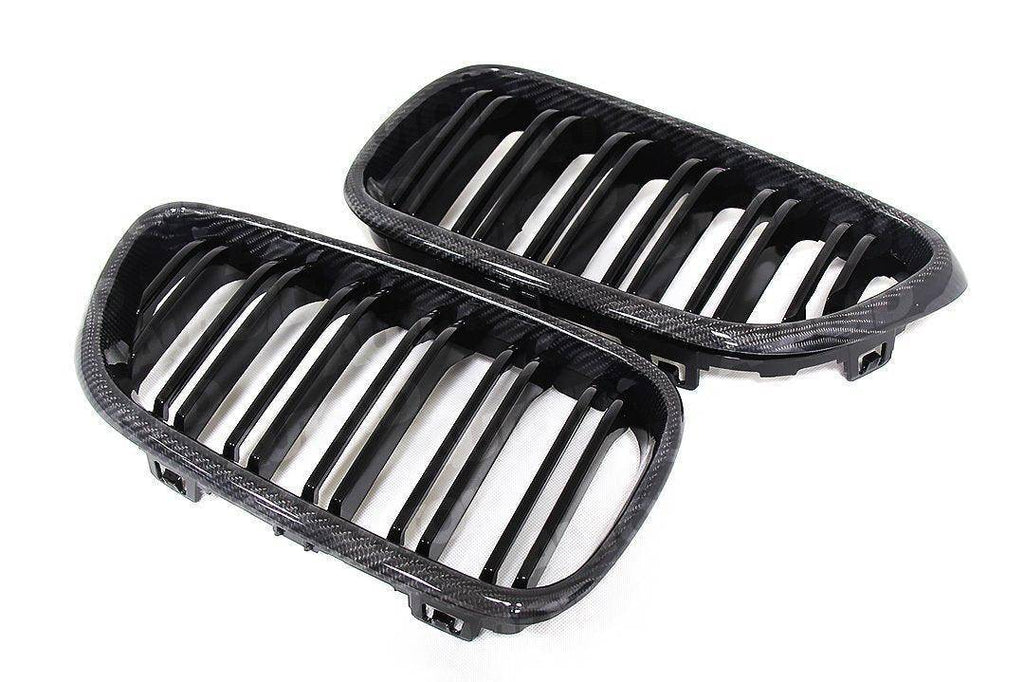 Carbon Fibre Double Slat Kidney Grilles for BMW 2 Series & M2 by FORM (2014-2020, F22 F87) - AUTOID® - Front Grille - FORM Industries