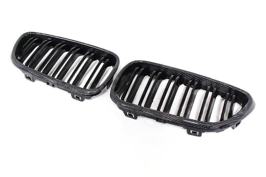 Carbon Fibre Double Slat Kidney Grilles for BMW 2 Series & M2 by FORM (2014-2020, F22 F87) - AUTOID® - Front Grille - FORM Industries