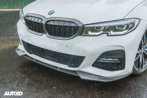 Carbon Fibre Double Slat Kidney Grilles for BMW 3 Series Pre-LCI by FORM (2019-2023, G20 G21) - AUTOID® - Front Grille - FORM Industries