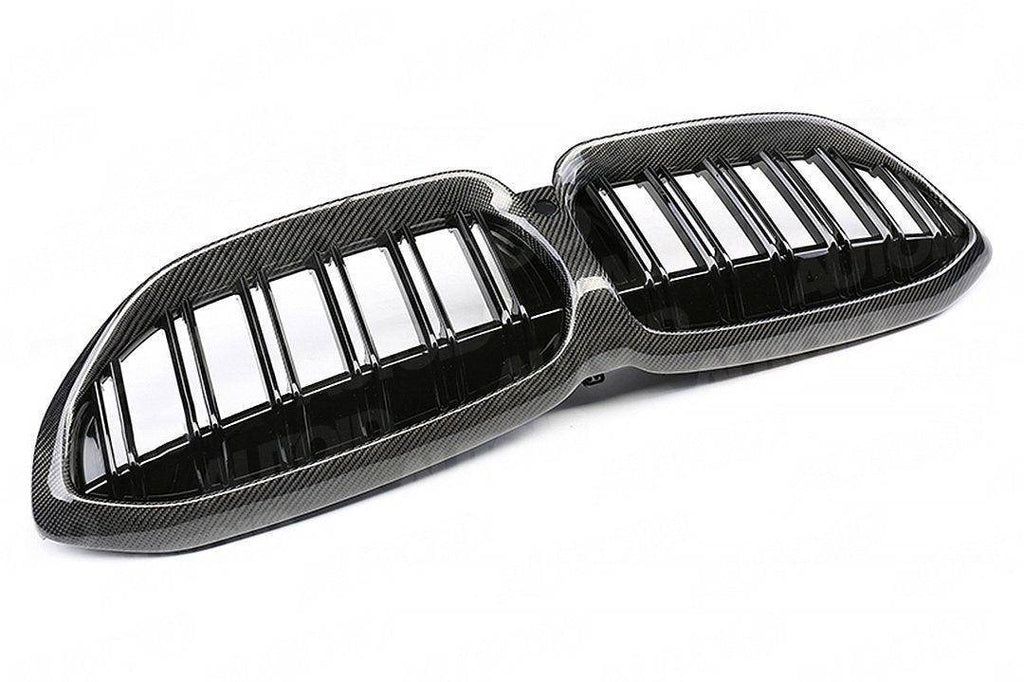 Carbon Fibre Double Slat Kidney Grilles for BMW 3 Series Pre-LCI by FORM (2019-2023, G20 G21) - AUTOID® - Front Grille - FORM Industries