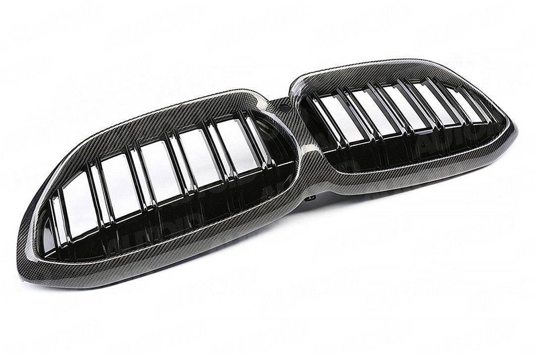 Carbon Fibre Double Slat Kidney Grilles for BMW 3 Series Pre-LCI by FORM (2019-2023, G20 G21) - AUTOID® - Front Grille - FORM Industries