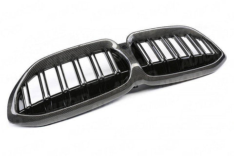 Carbon Fibre Double Slat Kidney Grilles for BMW 3 Series Pre-LCI by FORM (2019-2023, G20 G21) - AUTOID® - Front Grille - FORM Industries