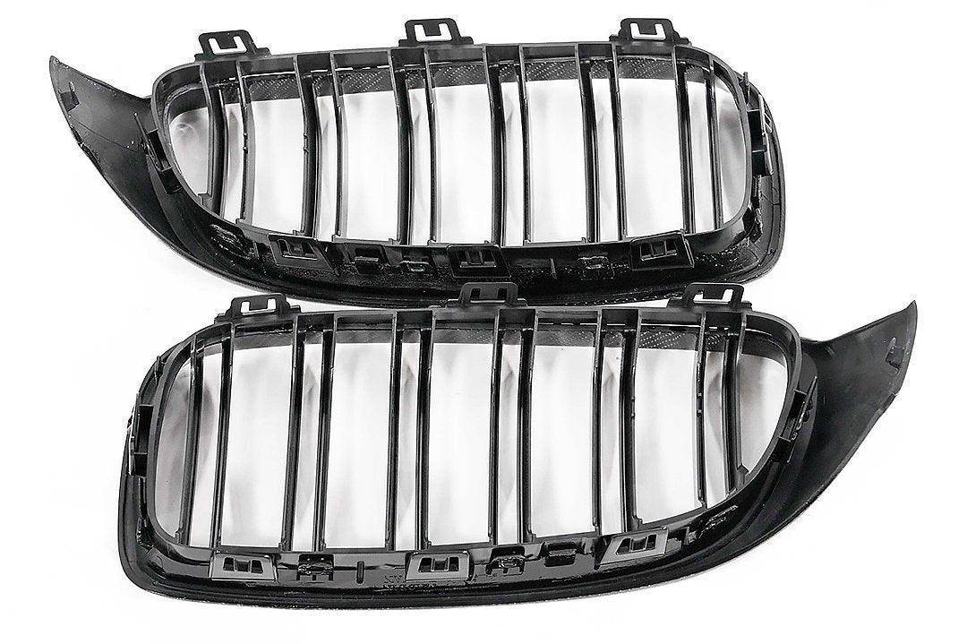 Carbon Fibre Double Slat Kidney Grilles for BMW 4 Series, M3 & M4 (2014 - 2020, F32 F33 F80 F82 F83) - AUTOID - Front Grille - Essentials