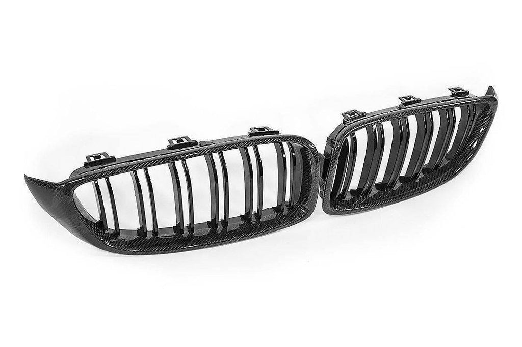 Carbon Fibre Double Slat Kidney Grilles for BMW 4 Series, M3 & M4 (2014 - 2020, F32 F33 F80 F82 F83) - AUTOID - Front Grille - Essentials