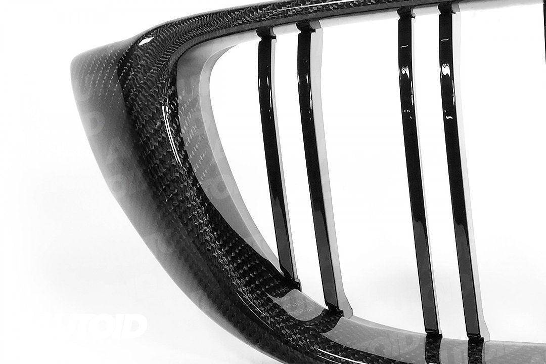 Carbon Fibre Double Slat Kidney Grilles for BMW 4 Series, M3 & M4 (2014 - 2020, F32 F33 F80 F82 F83) - AUTOID - Front Grille - Essentials