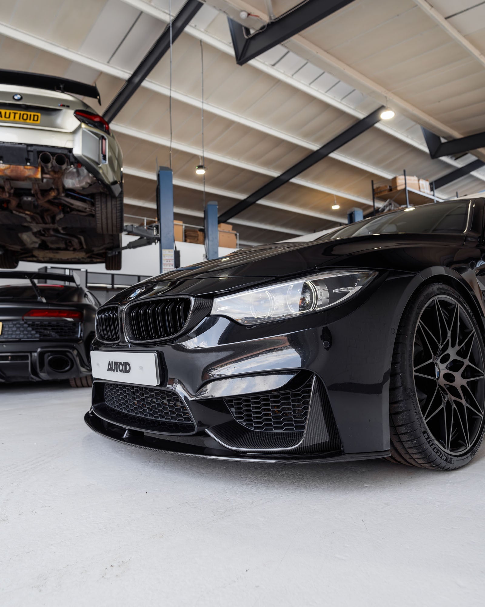 Carbon Fibre Double Slat Kidney Grilles for BMW 4 Series, M3 & M4 by FORM (2014-2020, F32 F33 F80 F82 F83) - AUTOID® - Front Grille - FORM Industries