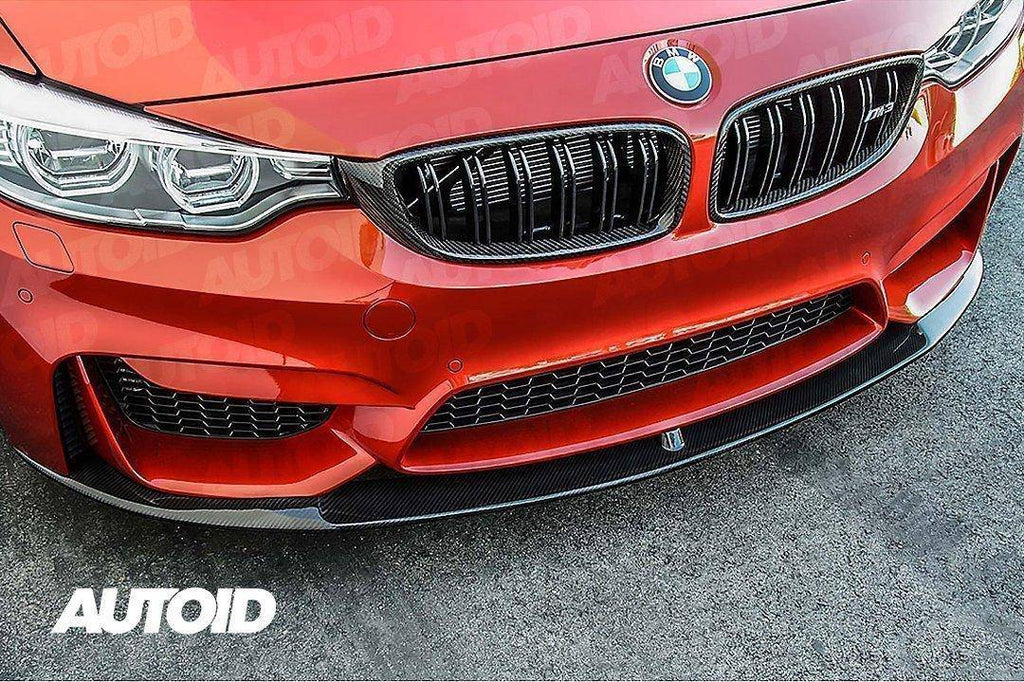 Carbon Fibre Double Slat Kidney Grilles for BMW 4 Series, M3 & M4 by FORM (2014-2020, F32 F33 F80 F82 F83) - AUTOID® - Front Grille - FORM Industries