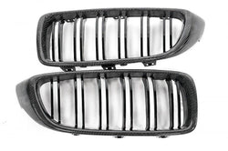 Carbon Fibre Double Slat Kidney Grilles for BMW 4 Series, M3 & M4 by FORM (2014-2020, F32 F33 F80 F82 F83) - AUTOID® - Front Grille - FORM Industries