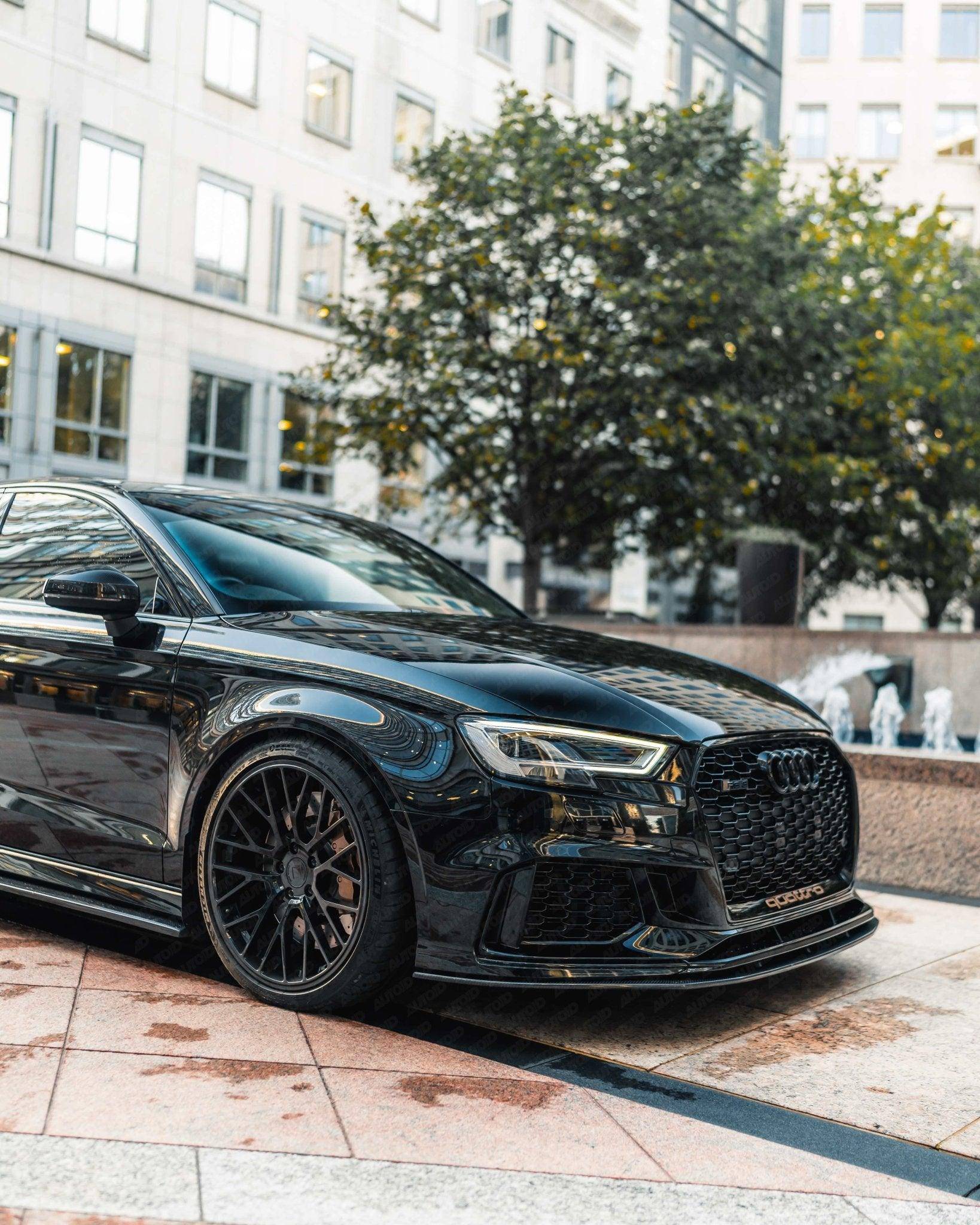 Carbon Fibre Front Splitter for Audi RS3 (2017 - 2020, 8V LCI) - AUTOID - Front Lips & Splitters - Essentials