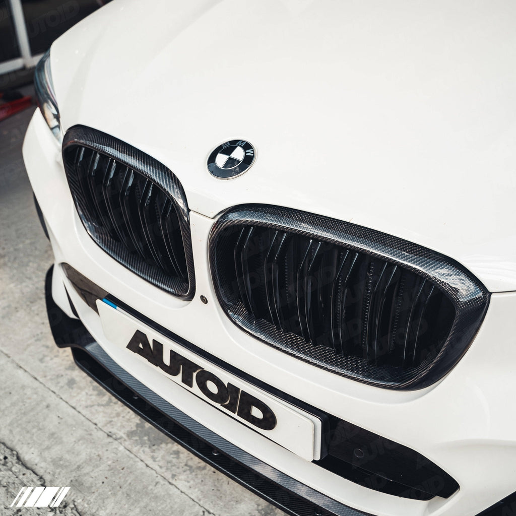 Carbon Fibre Kidney Grilles for BMW X3, X3M, X4 & X4M (2019+, G01 G02 F97 F98) - AUTOID - Front Grille - Essentials
