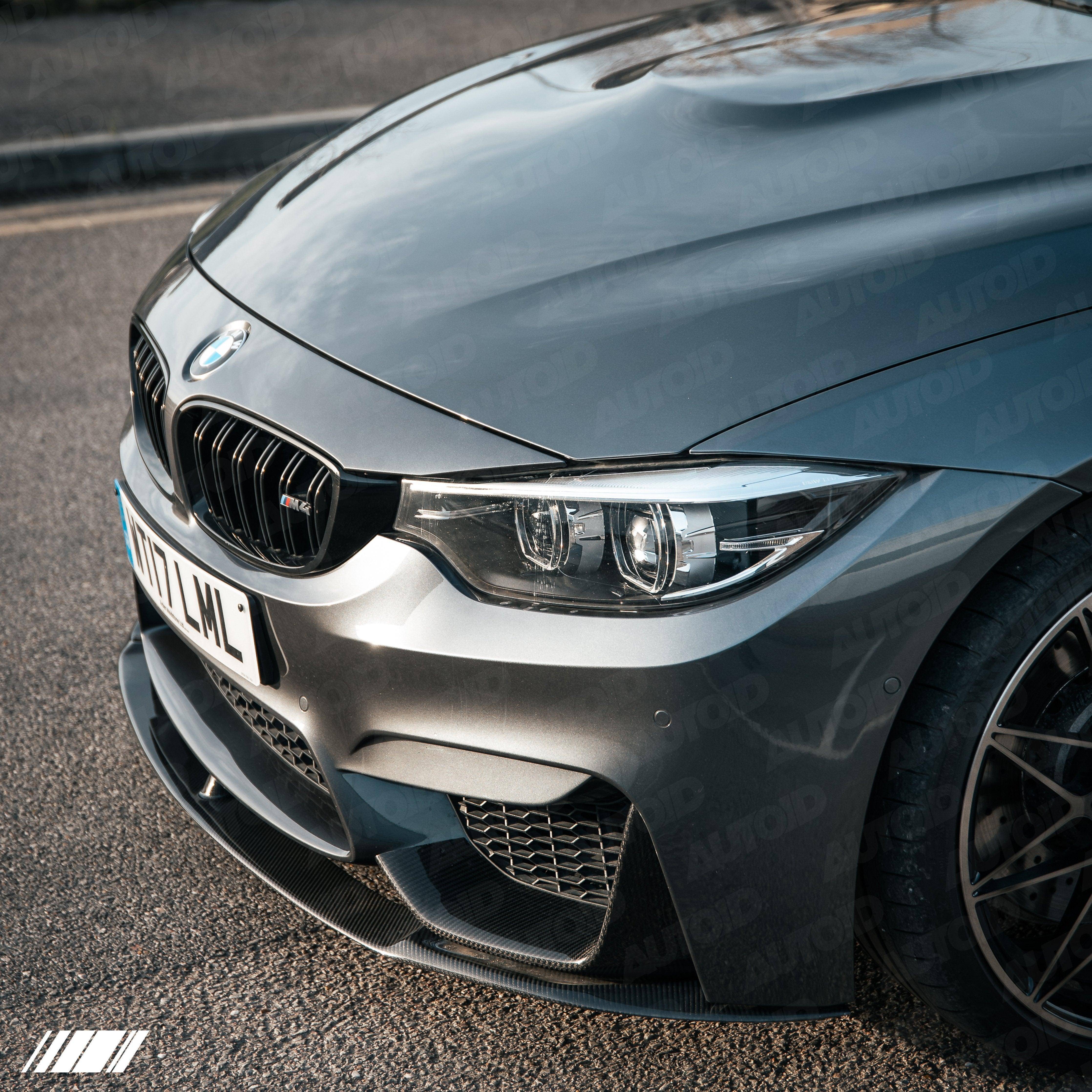 Carbon Fibre Performance Front Splitter and Front Inserts for BMW M3 & M4 (2014-2020, F80 F82), Front Lips & Splitters, Essentials - AUTOID | Premium Automotive Accessories