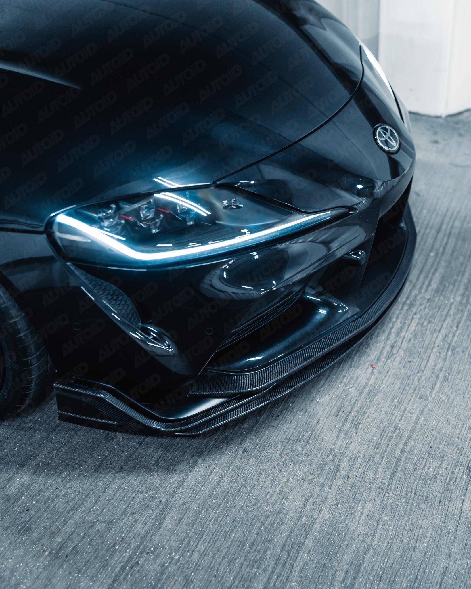 Carbon Fibre ID-01 Front Splitter for Toyota Supra (2019+, J29), Front Lips & Splitters, Essentials - AUTOID | Premium Automotive Accessories