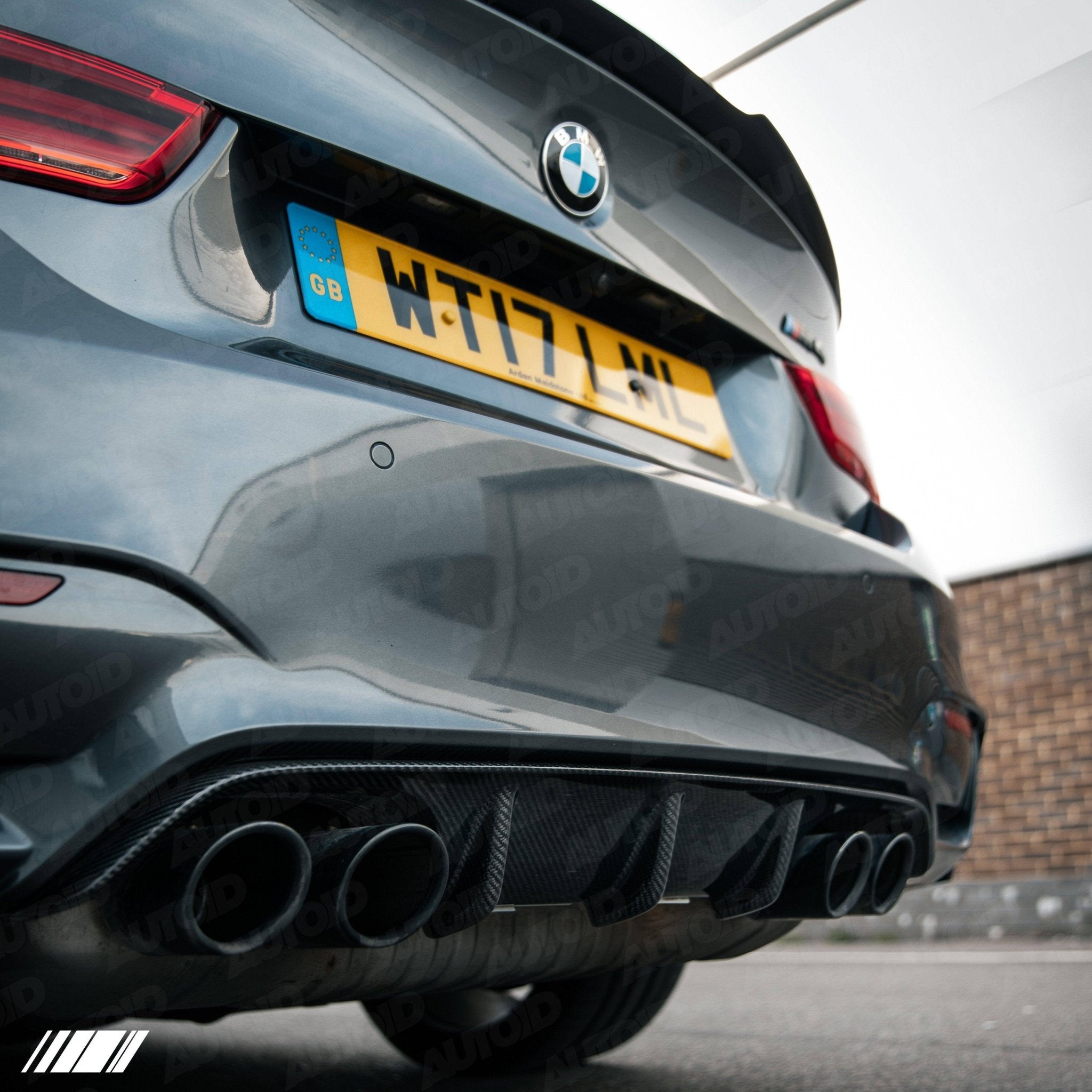 Carbon Fibre Performance Rear Diffuser for BMW M3 & M4 (2014 - 2019 F80 F82 F83) - AUTOID - Rear Diffusers - Essentials