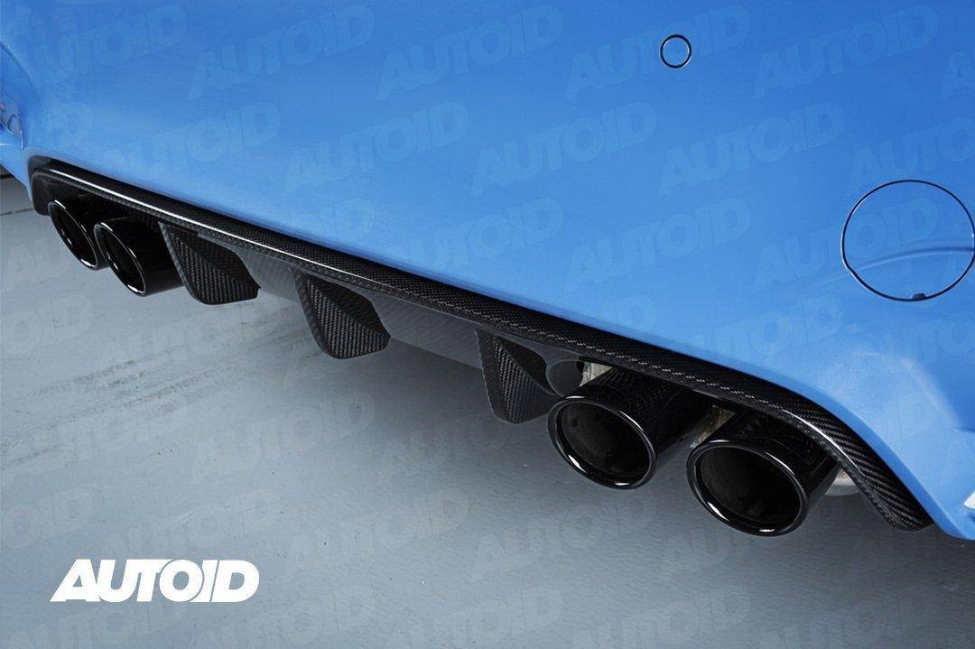 Carbon Fibre Performance Rear Diffuser for BMW M3 & M4 (2014 - 2019 F80 F82 F83) - AUTOID - Rear Diffusers - Essentials