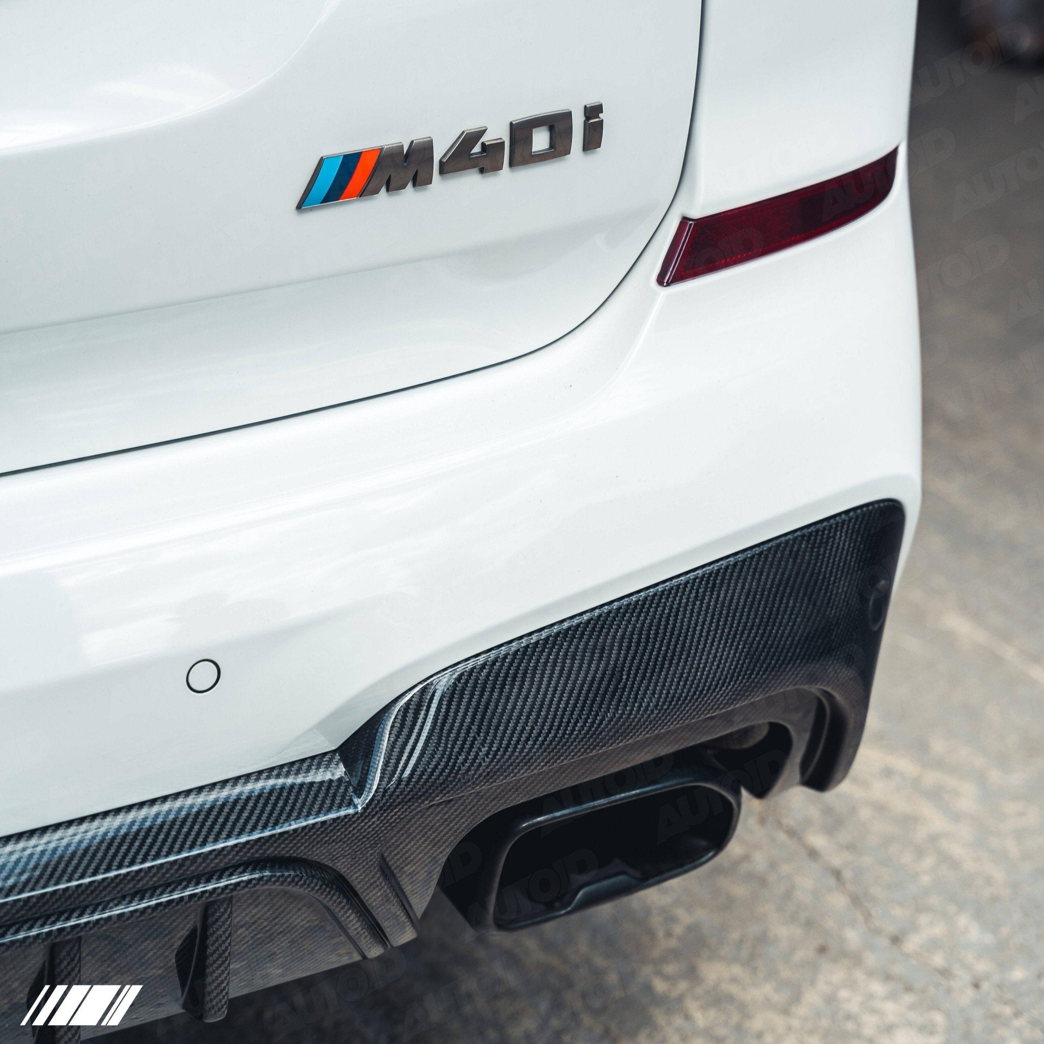 Carbon Fibre Performance Rear Diffuser for BMW X3 M40i (2018 - 2020, G01 Pre - LCI) - AUTOID - Rear Diffusers - Essentials