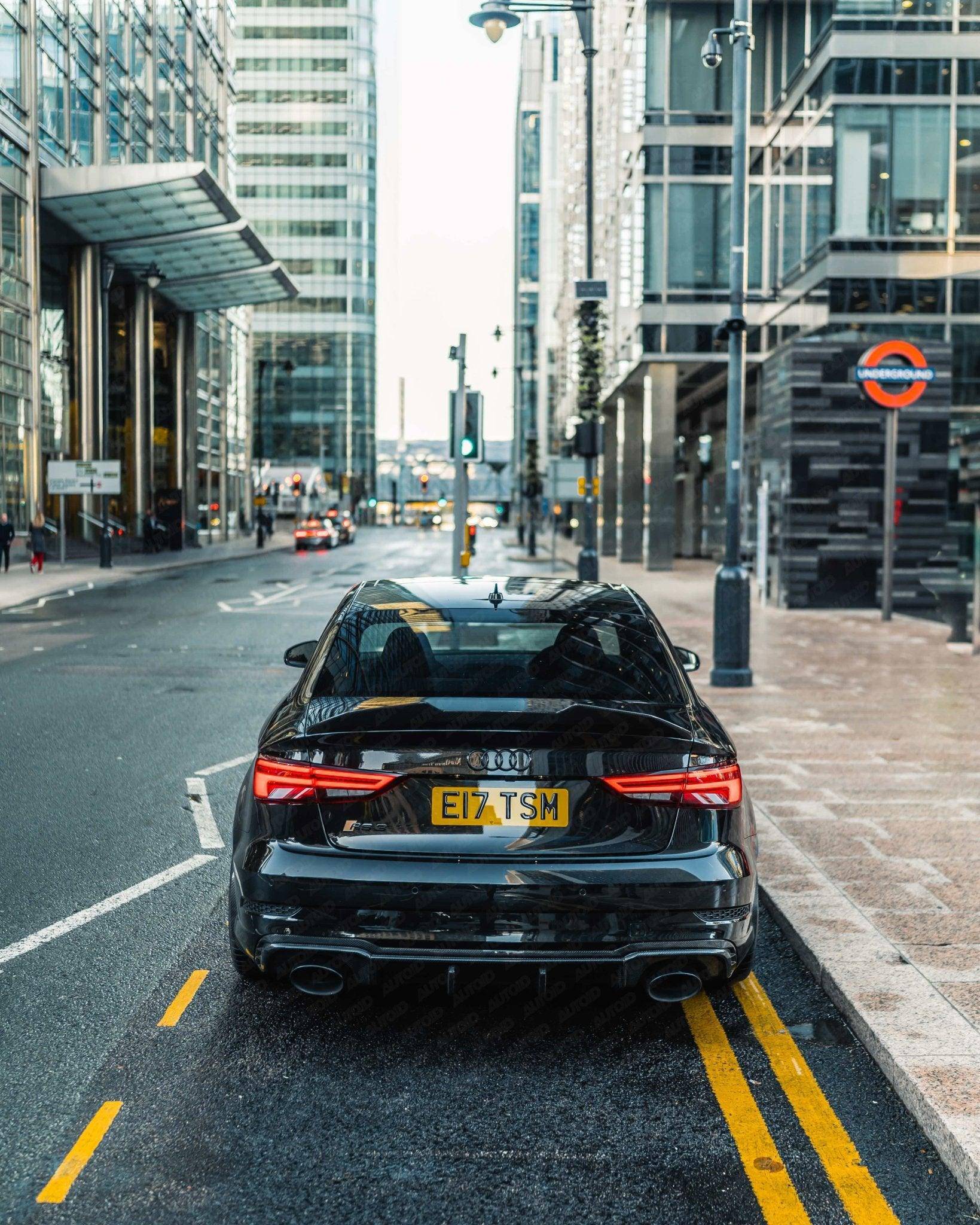 Carbon Fibre Rear Diffuser for Audi RS3 Saloon (2017 - 2020, 8V LCI) - AUTOID - Rear Diffusers - Essentials