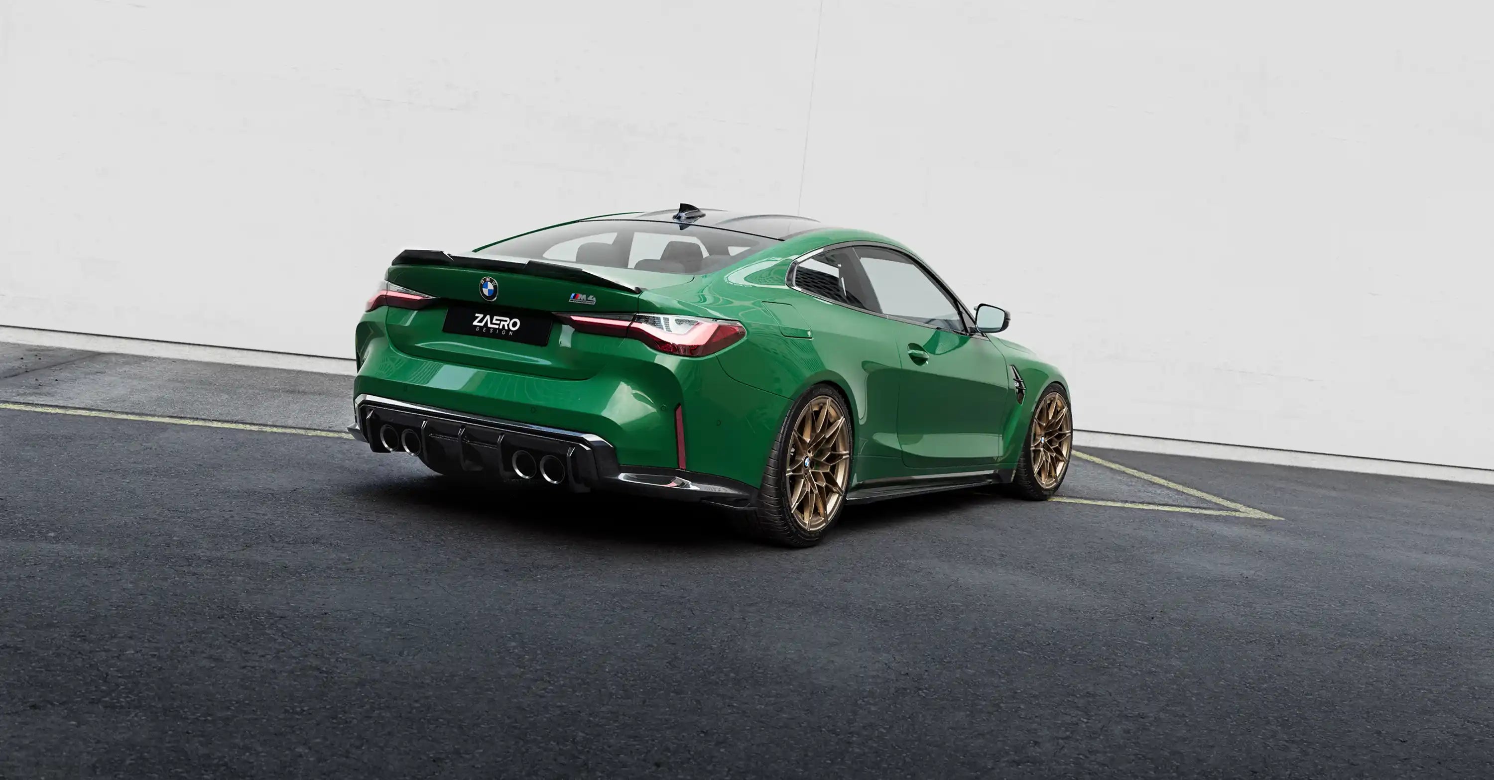Zaero Design BMW M4 G82 G83 EVO-S Gloss Black Diffuser Extensions by ZAERO (2021+)  Side Skirts & Winglets  AUTOID  