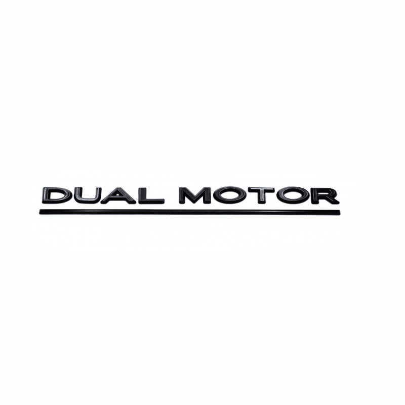 Tesla Model 3 & Model Y Gloss Black Dual Motor Rear Model Badge, Model Badges, Essentials - AUTOID | Premium Automotive Accessories