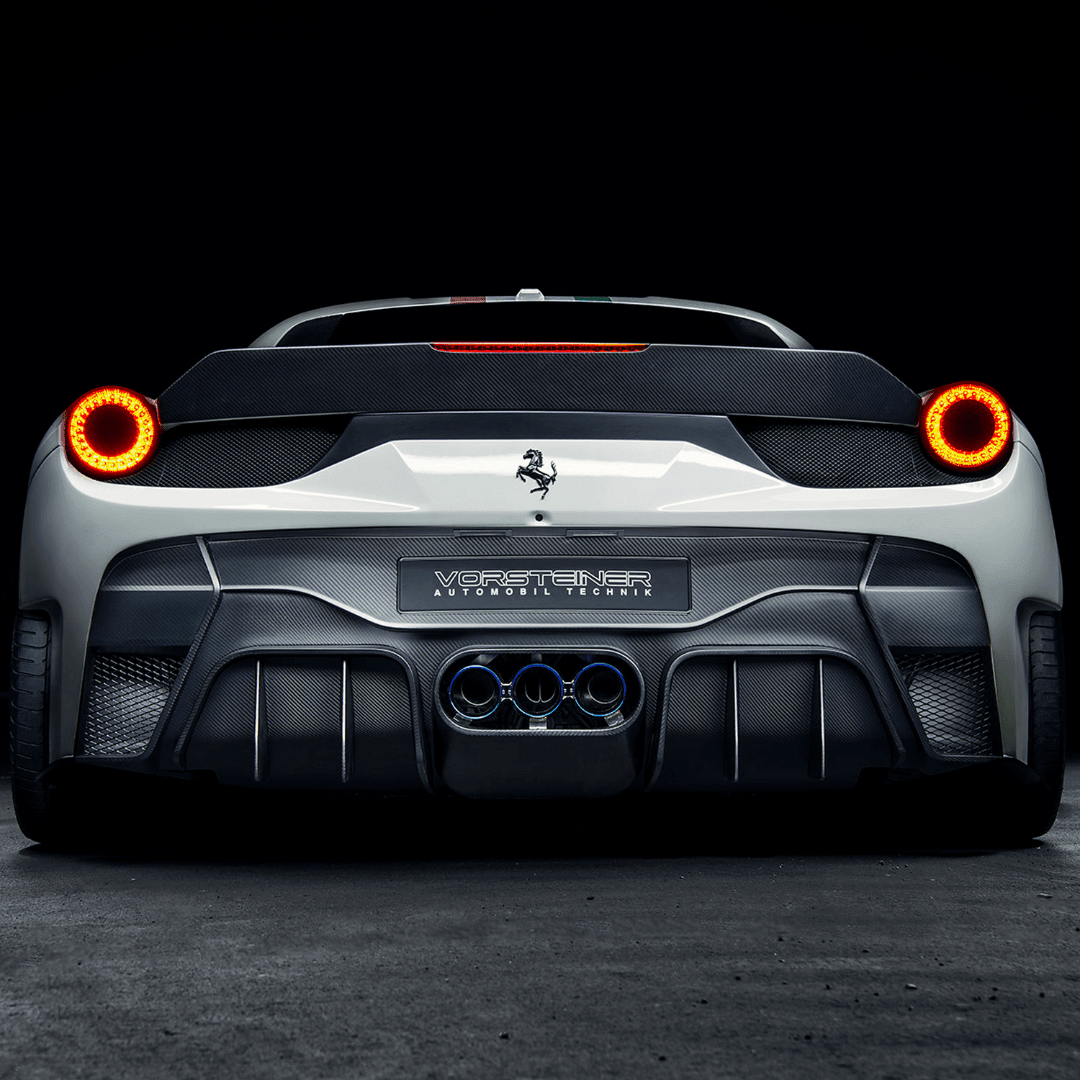 Ferrari 458 Italia VX Aero Rear Bumper w/ Rear Diffuser (incl. Exhaust Tips) - AUTOID® - Front & Rear Bumpers - Vorsteiner