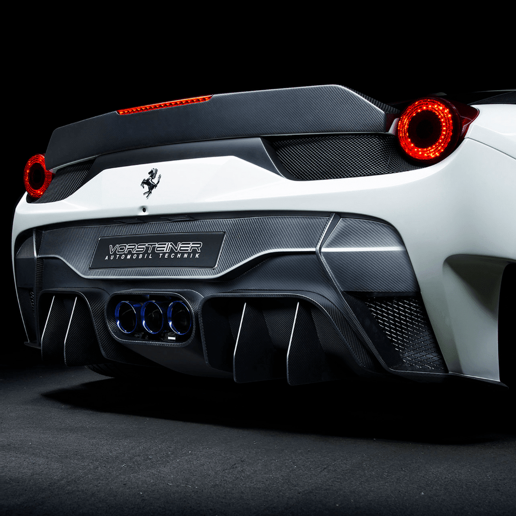 Ferrari 458 Italia VX Aero Rear Bumper w/ Rear Diffuser (incl. Exhaust Tips) - AUTOID® - Front & Rear Bumpers - Vorsteiner