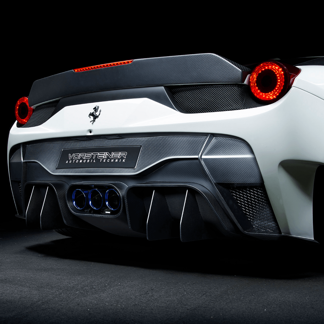 Ferrari 458 Italia VX Aero Rear Bumper w/ Rear Diffuser (incl. Exhaust Tips) - AUTOID® - Front & Rear Bumpers - Vorsteiner
