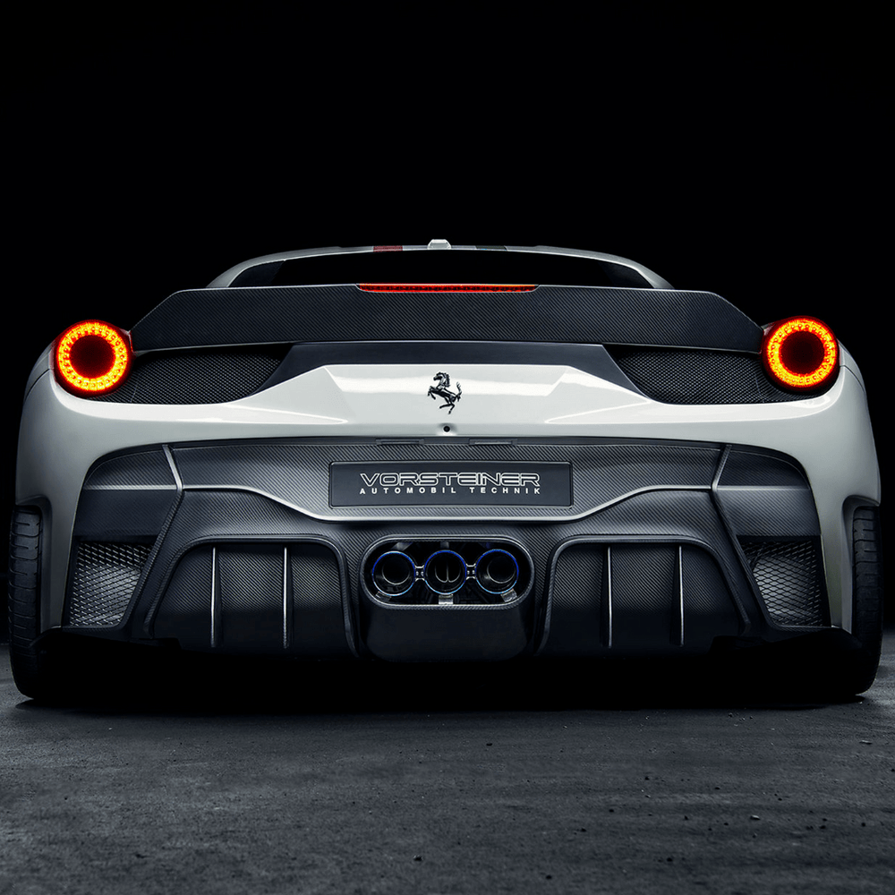Ferrari 458 Italia VX Aero Rear Bumper w/ Rear Diffuser (incl. Exhaust Tips) - AUTOID - Front & Rear Bumpers - Vorsteiner