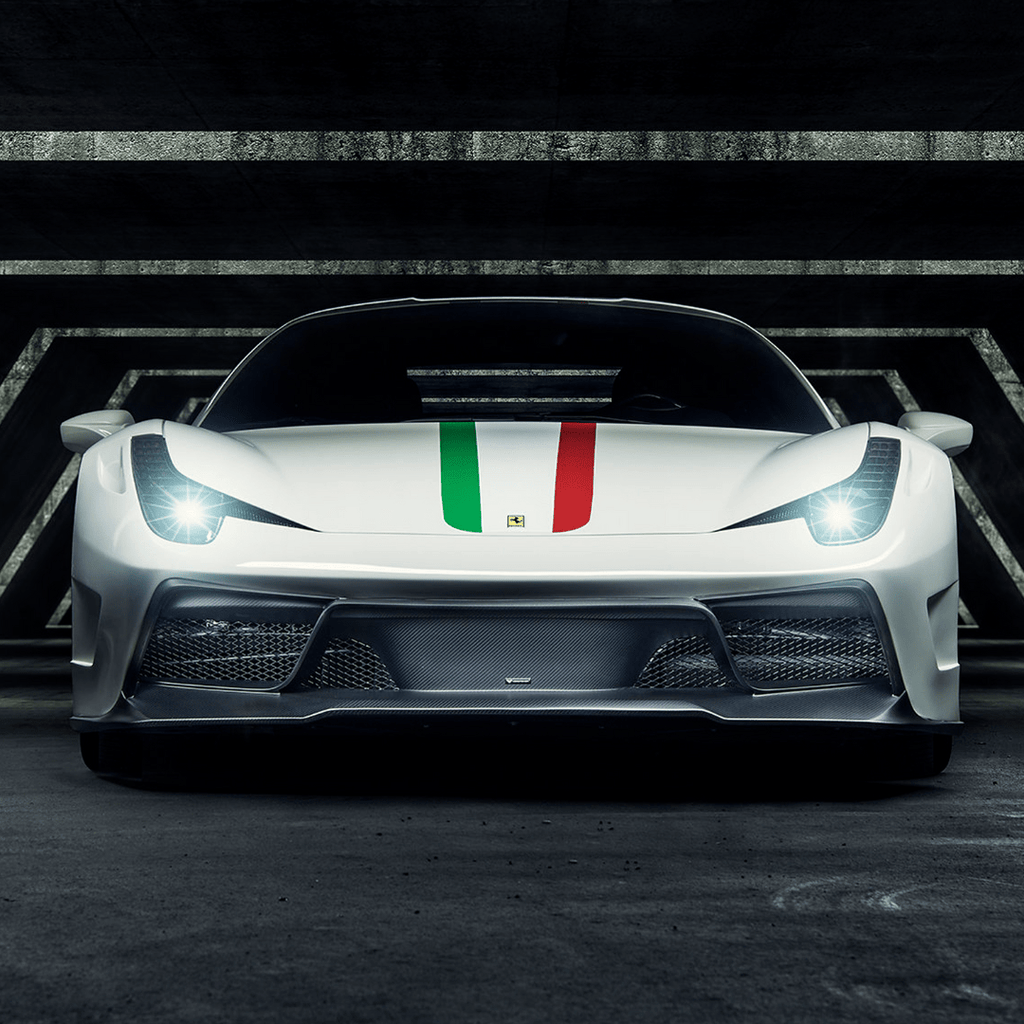Ferrari 458 Italia VX Carbon Fiber Front Bumper w/ Front Splitter by Vorsteiner - AUTOID - Front & Rear Bumpers - Vorsteiner