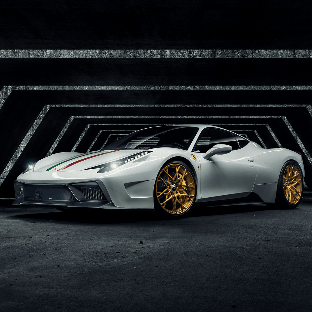 Ferrari 458 Italia VX Carbon Fiber Front Bumper w/ Front Splitter by Vorsteiner - AUTOID® - Front & Rear Bumpers - Vorsteiner