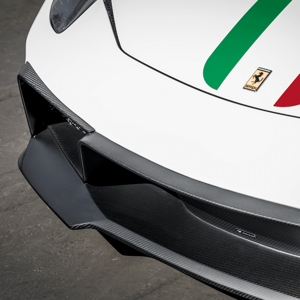 Ferrari 458 Italia VX Carbon Fiber Front Bumper w/ Front Splitter by Vorsteiner - AUTOID® - Front & Rear Bumpers - Vorsteiner