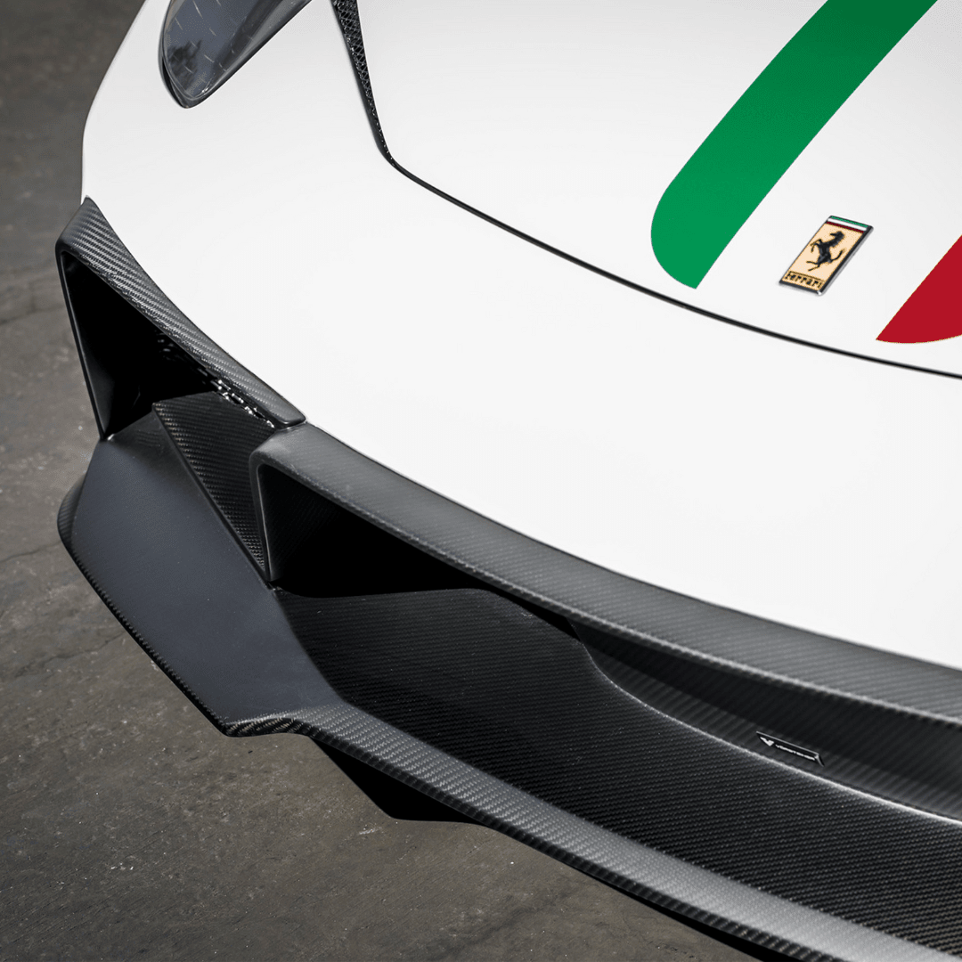 Ferrari 458 Italia VX Carbon Fiber Front Bumper w/ Front Splitter by Vorsteiner - AUTOID® - Front & Rear Bumpers - Vorsteiner