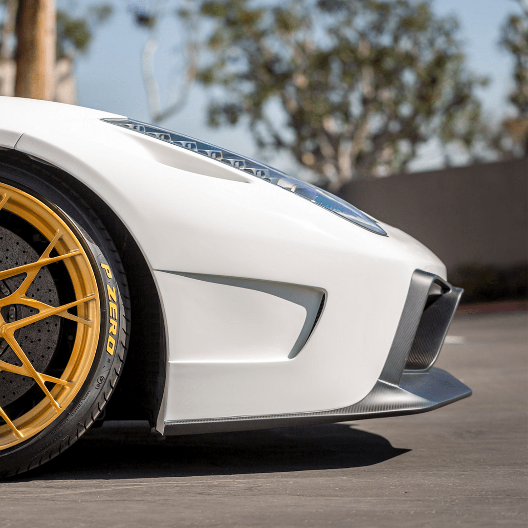 Ferrari 458 Italia VX Carbon Fiber Front Bumper w/ Front Splitter by Vorsteiner - AUTOID® - Front & Rear Bumpers - Vorsteiner