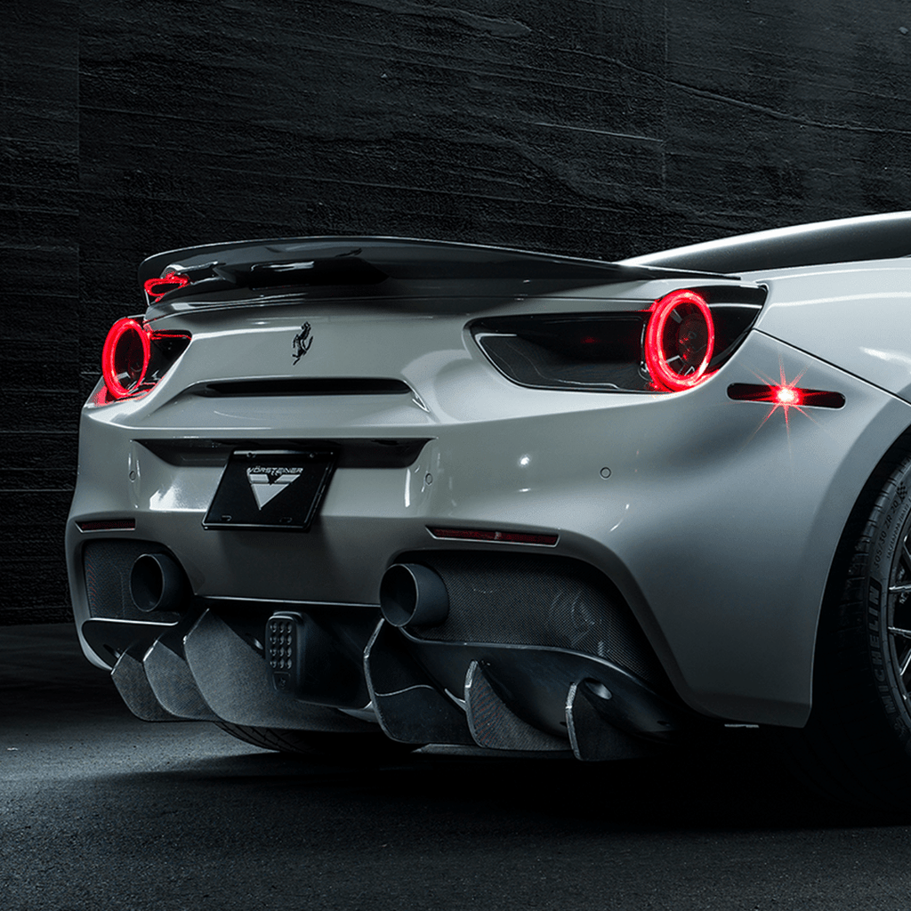 Ferrari 488 Diavolo Carbon Fiber Decklid Spoiler by Vorsteiner - AUTOID® - Rear Spoilers - Vorsteiner