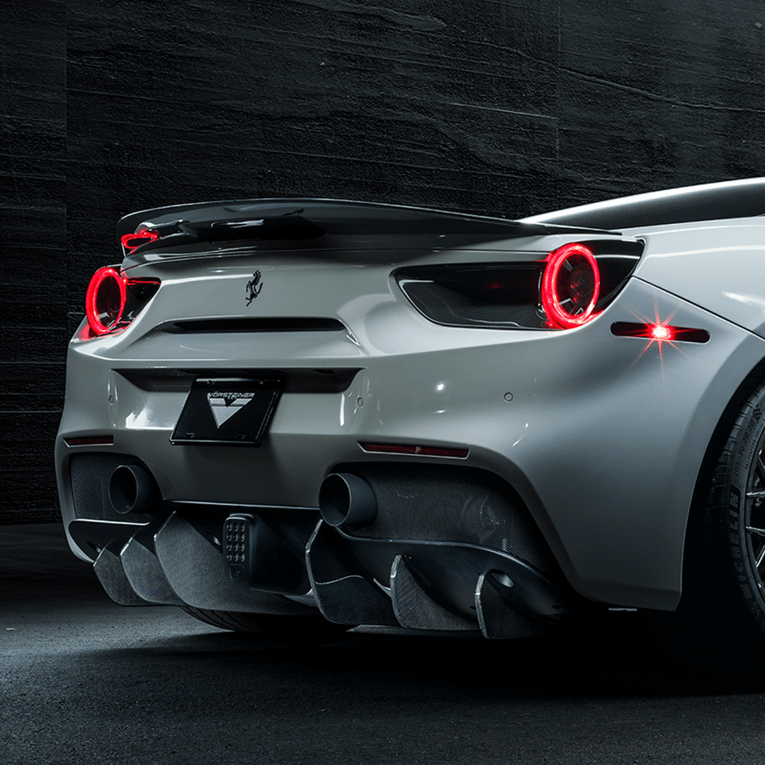 Ferrari 488 Diavolo Carbon Fiber Decklid Spoiler by Vorsteiner - AUTOID® - Rear Spoilers - Vorsteiner