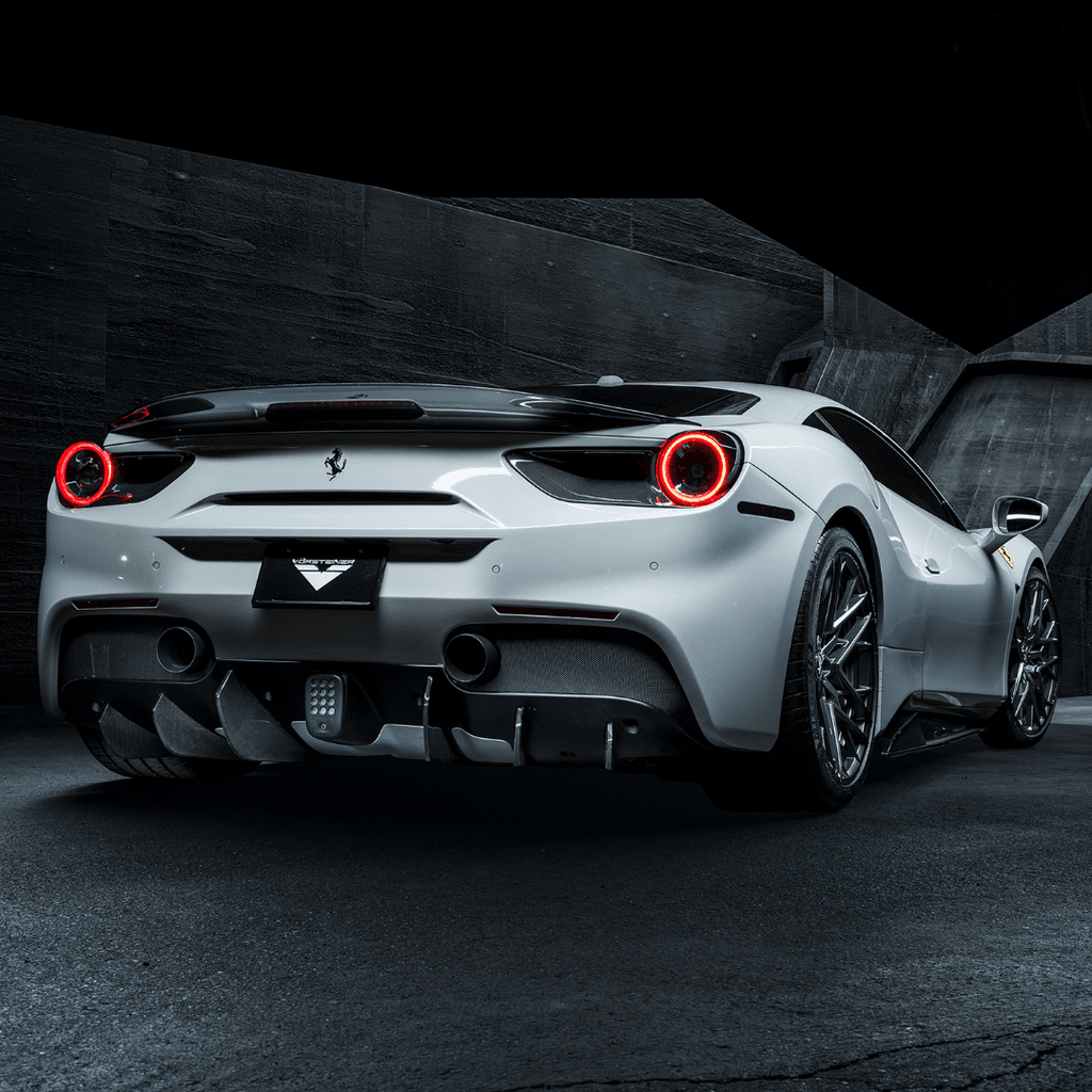 Ferrari 488 Diavolo Carbon Fiber Decklid Spoiler by Vorsteiner - AUTOID® - Rear Spoilers - Vorsteiner