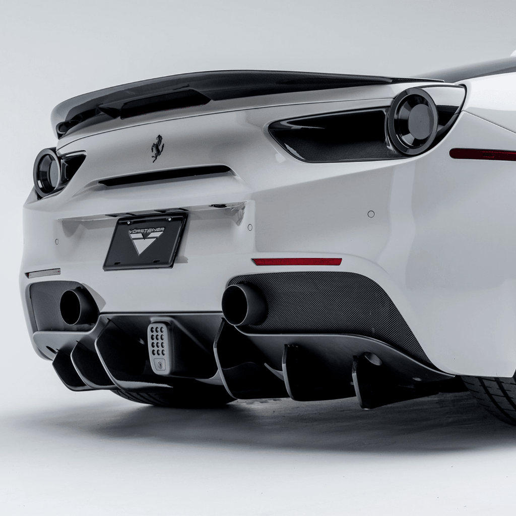 Ferrari 488 Diavolo Carbon Fiber Rear Diffuser Fins by Vordteiner - AUTOID® - Rear Diffusers - Vorsteiner