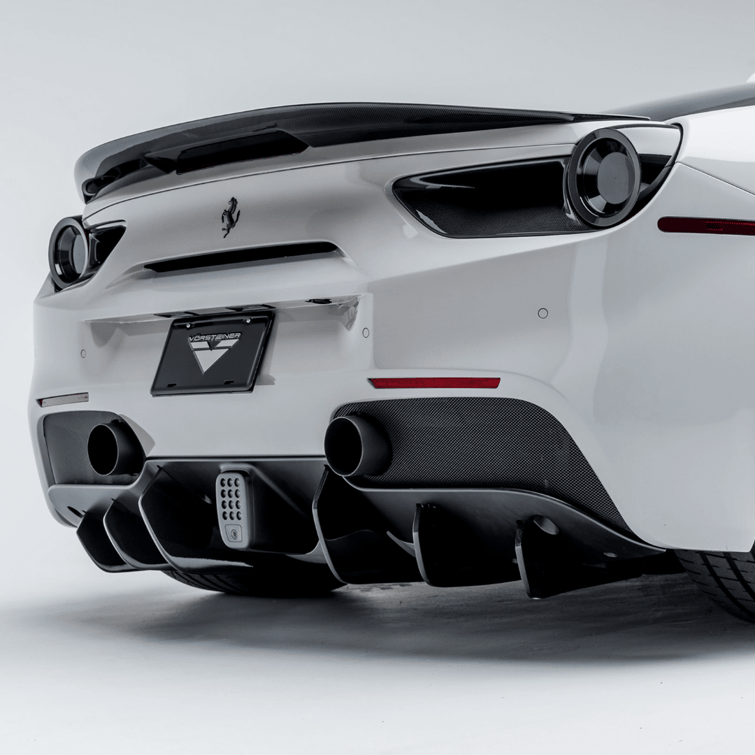 Ferrari 488 Diavolo Carbon Fiber Rear Diffuser Fins by Vordteiner - AUTOID® - Rear Diffusers - Vorsteiner