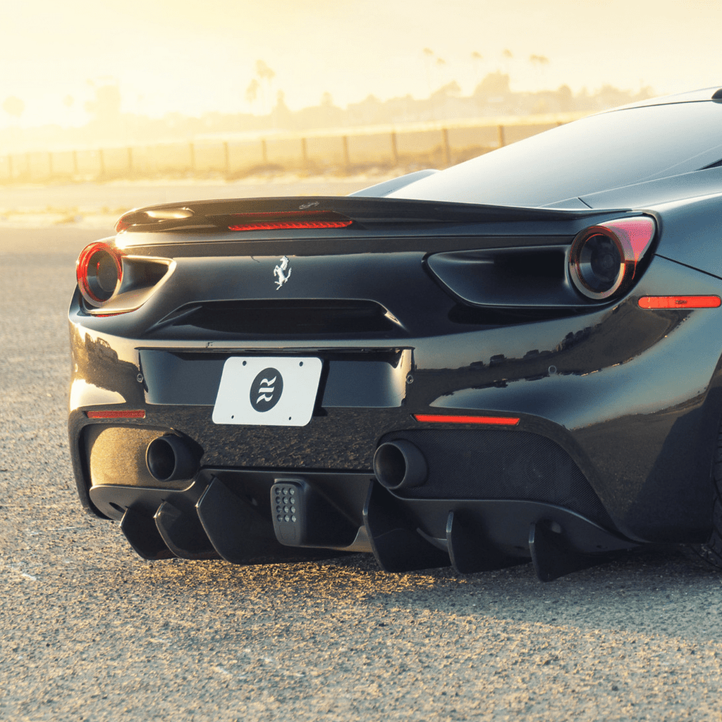 Ferrari 488 Diavolo Carbon Fiber Rear Diffuser Fins by Vordteiner - AUTOID® - Rear Diffusers - Vorsteiner
