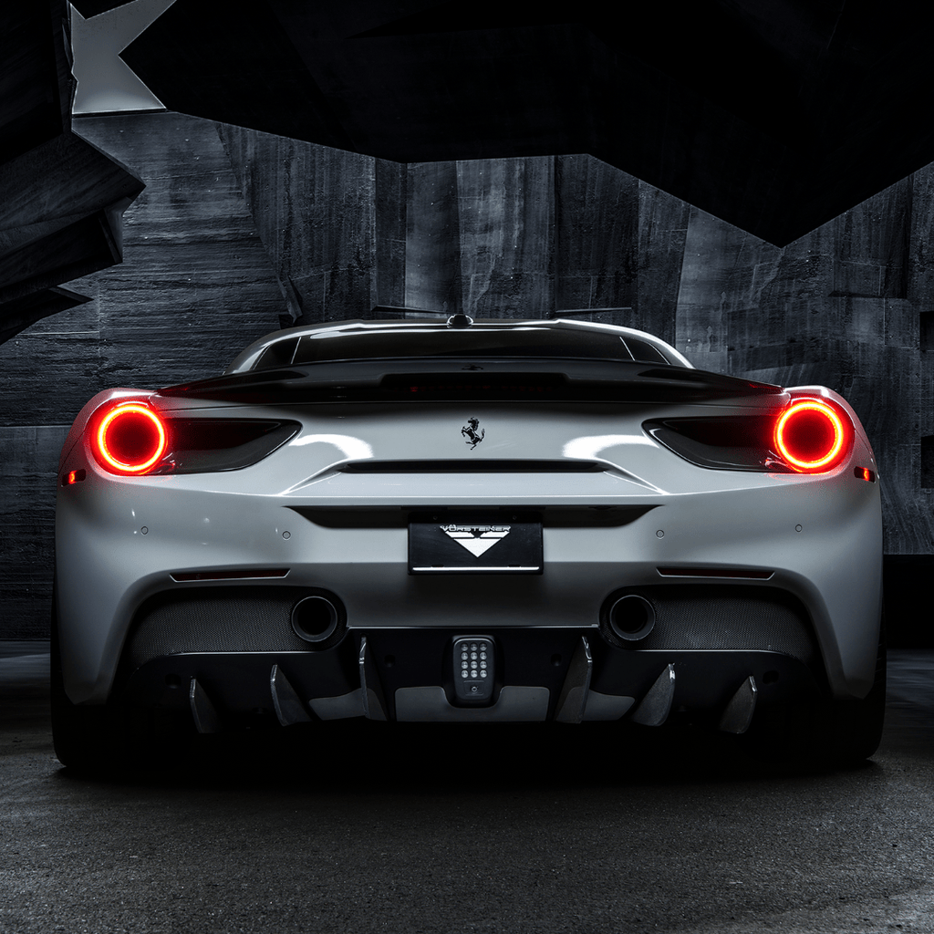 Ferrari 488 Diavolo Carbon Fiber Rear Diffuser Fins by Vordteiner - AUTOID - Rear Diffusers - Vorsteiner