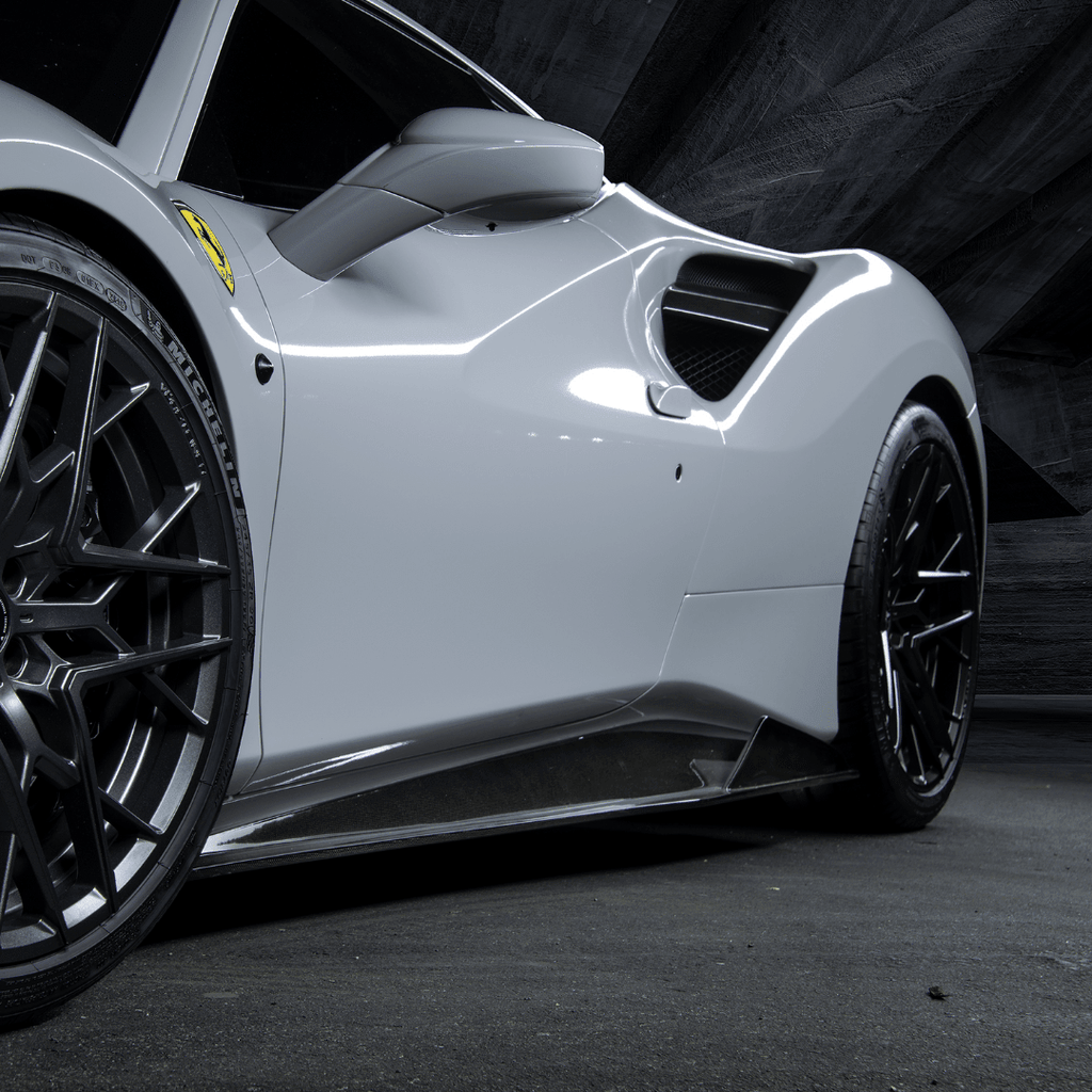 Ferrari 488 Diavolo Carbon Fiber Sideskirts by Vorsteiner - AUTOID® - Side Skirts & Winglets - Vorsteiner
