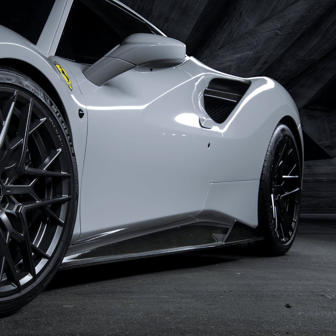 Ferrari 488 Diavolo Carbon Fiber Sideskirts by Vorsteiner - AUTOID® - Side Skirts & Winglets - Vorsteiner