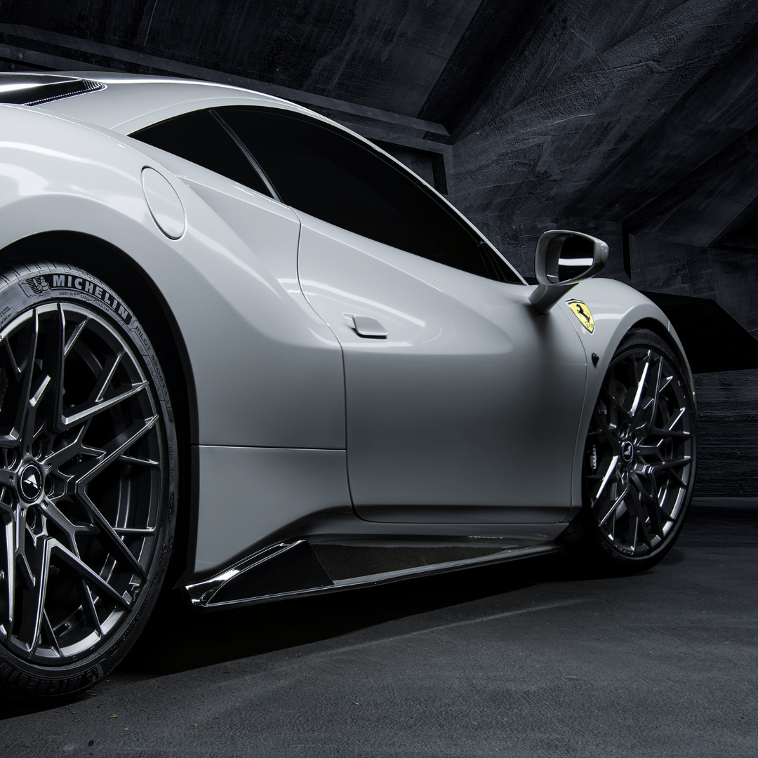 Ferrari 488 Diavolo Carbon Fiber Sideskirts by Vorsteiner - AUTOID - Side Skirts & Winglets - Vorsteiner