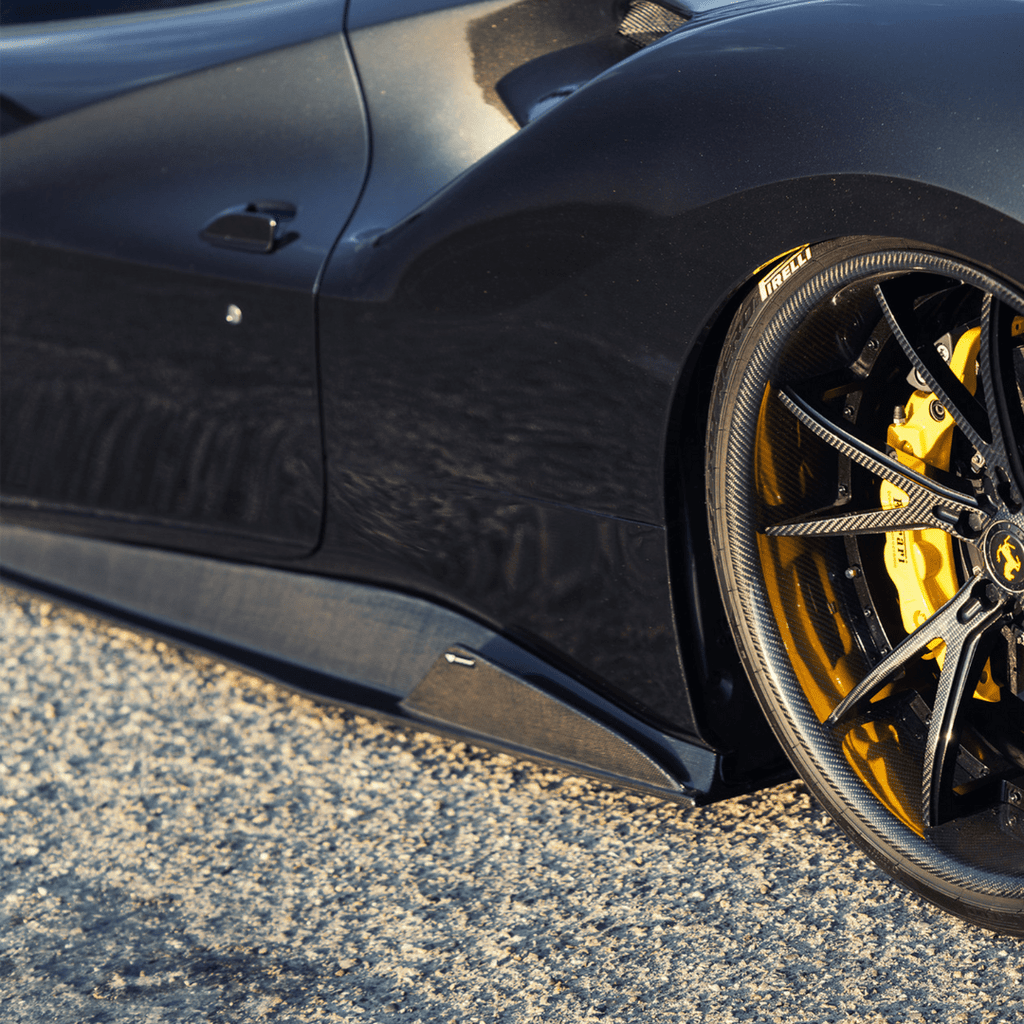 Ferrari 488 Diavolo Carbon Fiber Sideskirts by Vorsteiner - AUTOID - Side Skirts & Winglets - Vorsteiner
