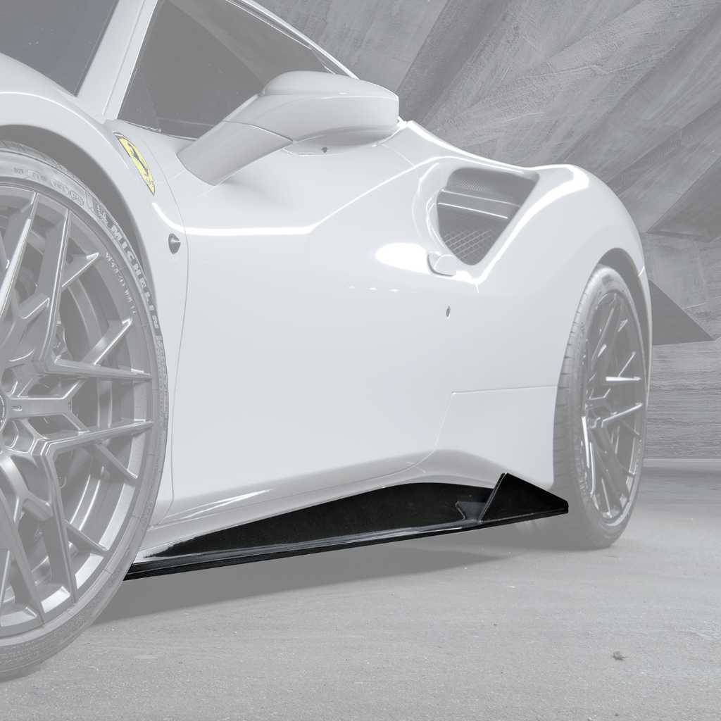 Ferrari 488 Diavolo Carbon Fiber Sideskirts by Vorsteiner - AUTOID - Side Skirts & Winglets - Vorsteiner