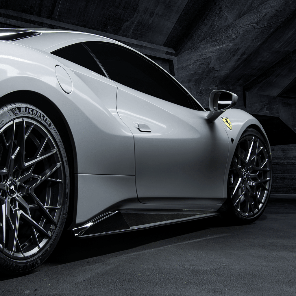 Ferrari 488 Diavolo Carbon Fiber Sideskirts by Vorsteiner - AUTOID® - Side Skirts & Winglets - Vorsteiner