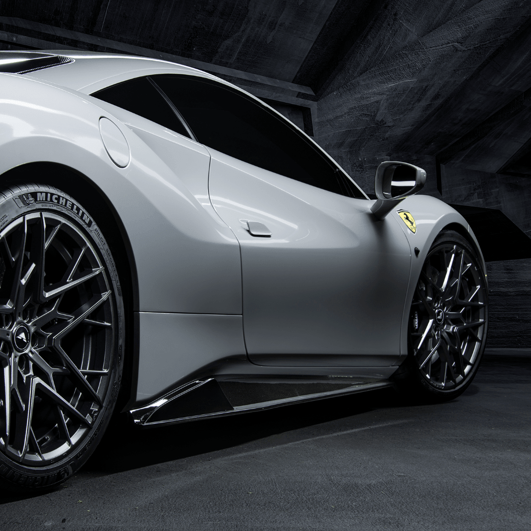 Ferrari 488 Diavolo Carbon Fiber Sideskirts by Vorsteiner - AUTOID® - Side Skirts & Winglets - Vorsteiner