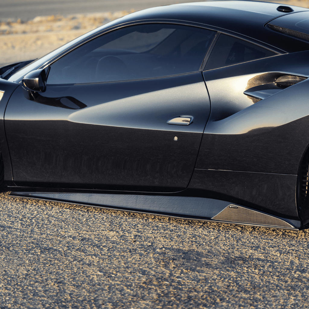 Ferrari 488 Diavolo Carbon Fiber Sideskirts by Vorsteiner - AUTOID® - Side Skirts & Winglets - Vorsteiner