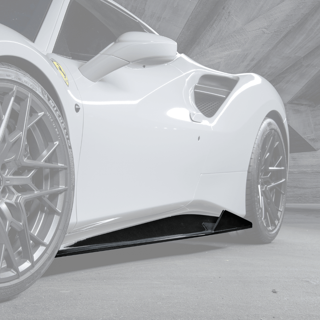 Ferrari 488 Diavolo Carbon Fiber Sideskirts by Vorsteiner - AUTOID® - Side Skirts & Winglets - Vorsteiner