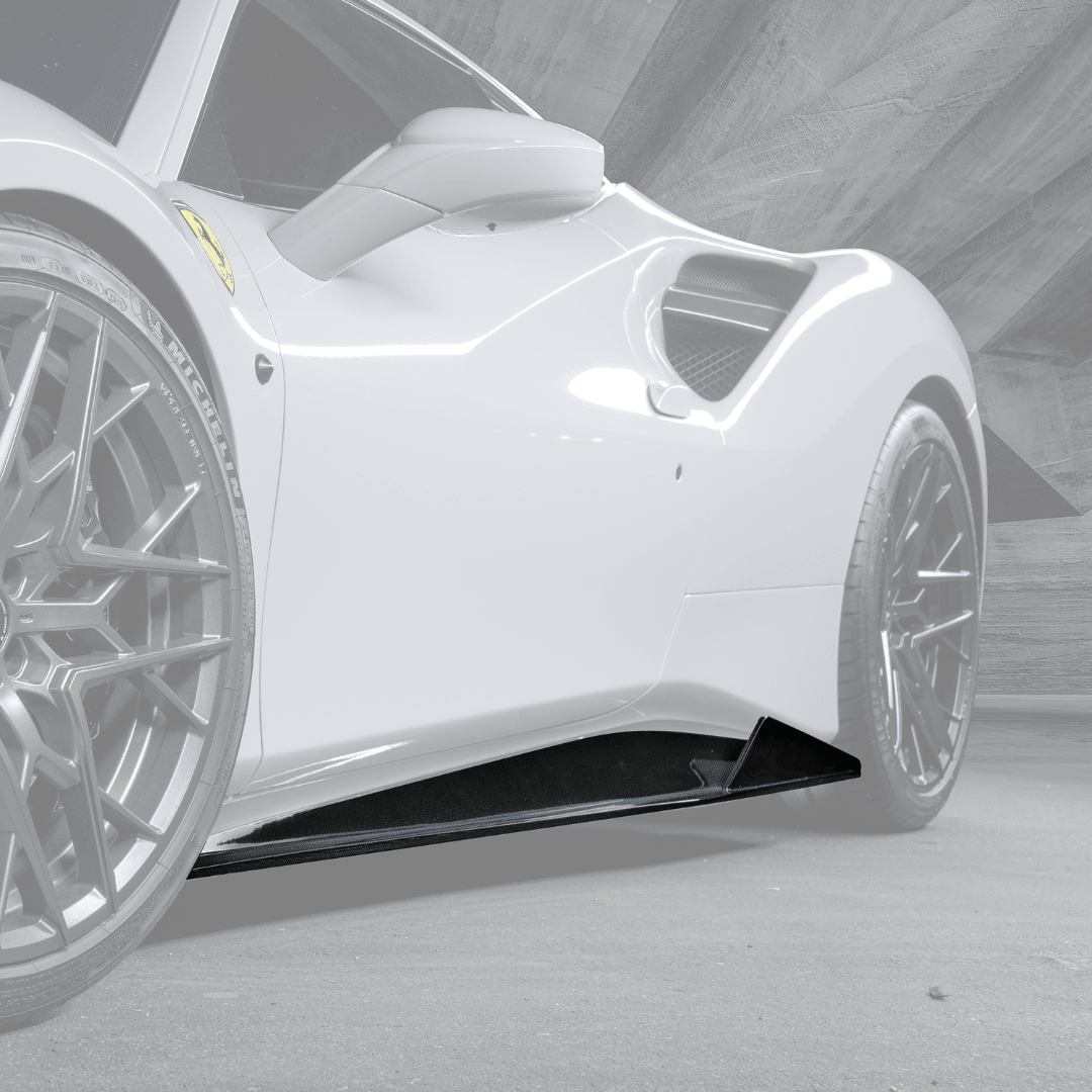 Ferrari 488 Diavolo Carbon Fiber Sideskirts by Vorsteiner - AUTOID® - Side Skirts & Winglets - Vorsteiner